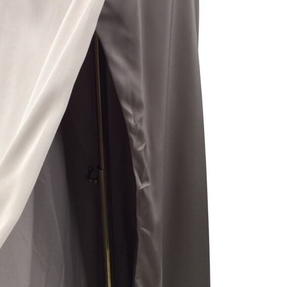 FORMAL PARTY AW SZ 6 S Taupe Etta Satin Prom Party A-line Maxi Dess New b87 - Picture 5 of 10